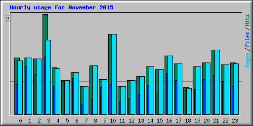 Hourly usage for November 2015