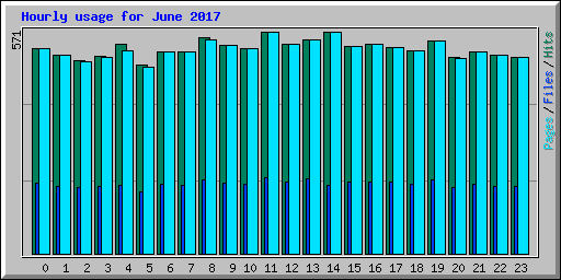 Hourly usage for June 2017
