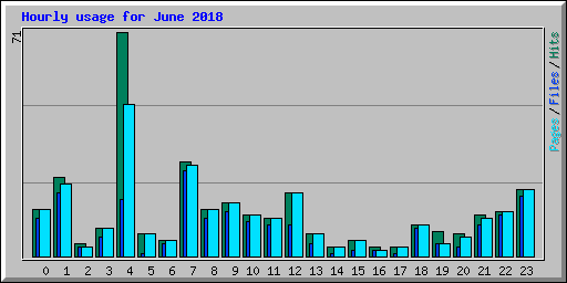 Hourly usage for June 2018