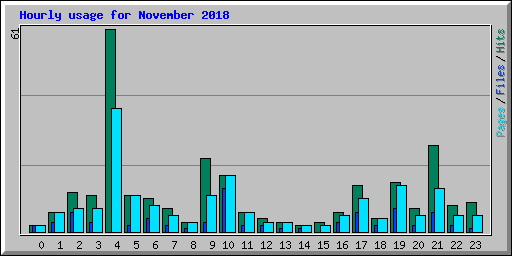 Hourly usage for November 2018
