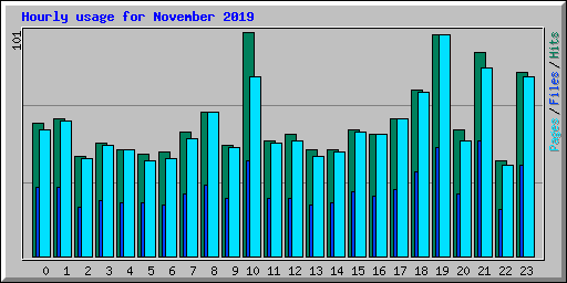 Hourly usage for November 2019