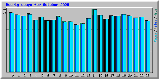 Hourly usage for October 2020